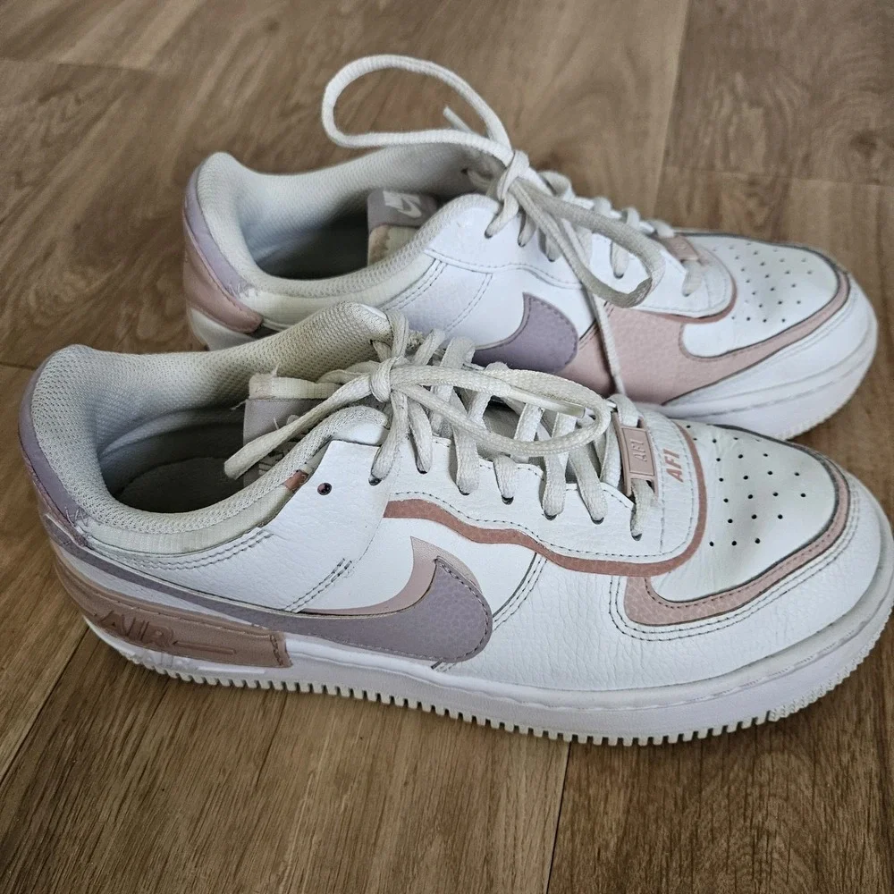 Nike Women's Air Force 1 Low Shadow White Amethyst Ash‎ Pink CI0919-113 Size 8.5